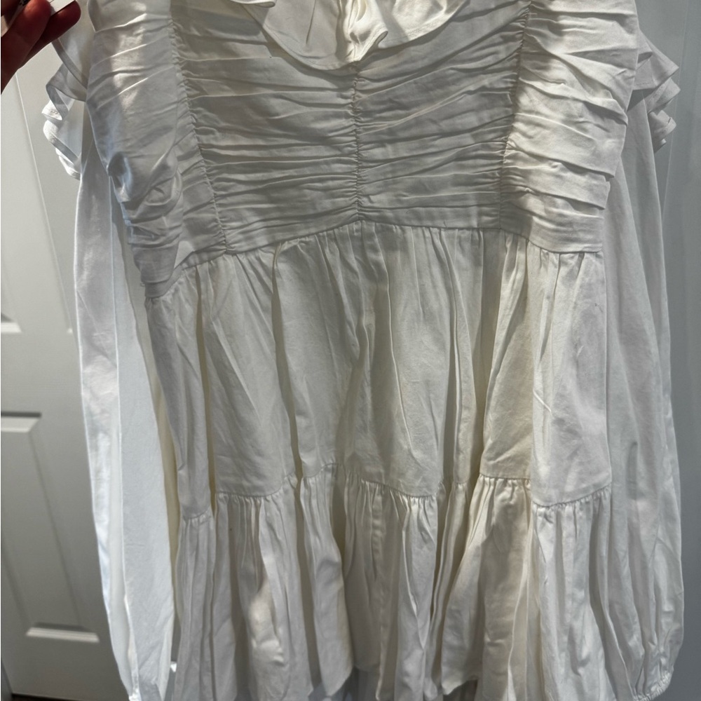 LoveShackFancy White Ruffled Mini Dress - Picture 5 of 5
